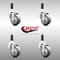 Service Caster 3 Inch 316SS Thermoplastic Rubber Swivel 3/4 Inch Expanding Stem Caster Set SCC-SS316EX20S314-TPRB-34-4 - alternate 2
